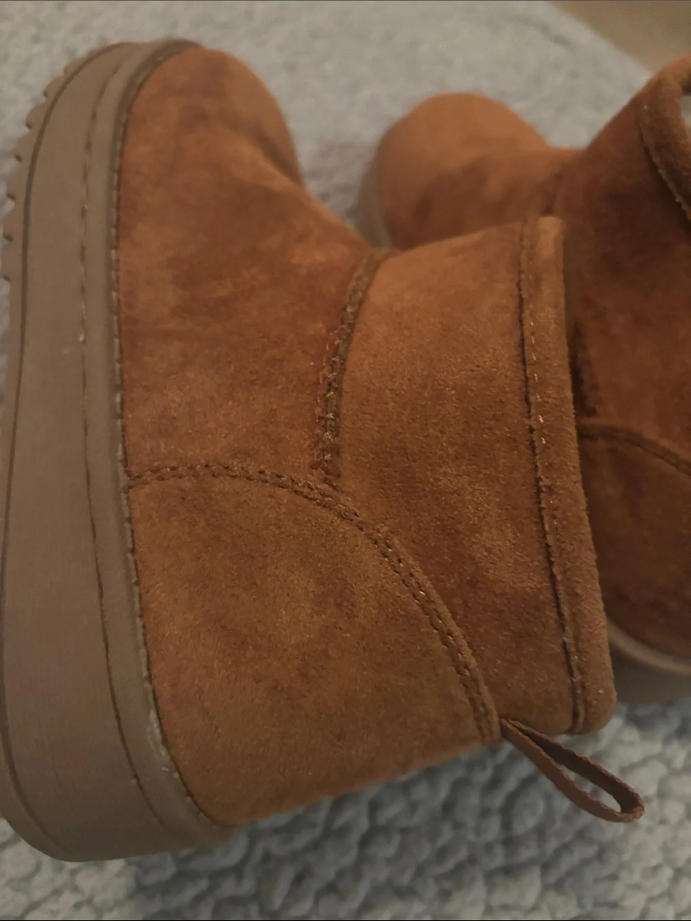 Sonoma Kids Tan Suede Fleece-Lined Ankle Boots